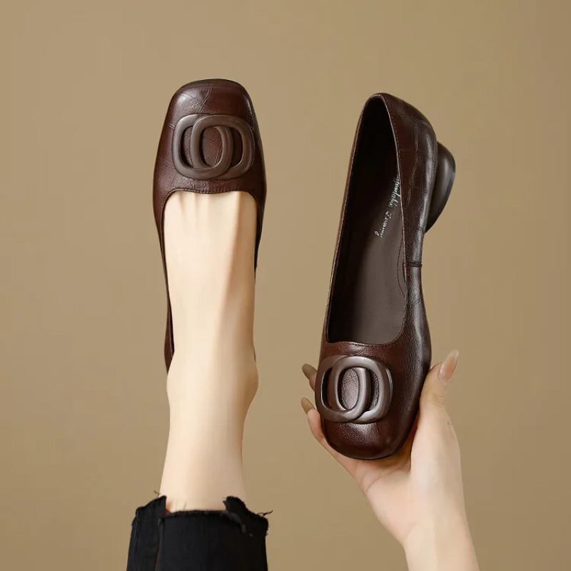 Heels - French Style Women Shoes Pumps Leather