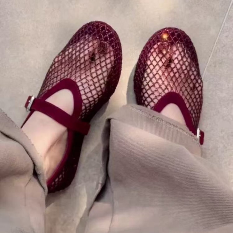 Boots - Hollow Rhinestone Baotou Sandals Women 2026