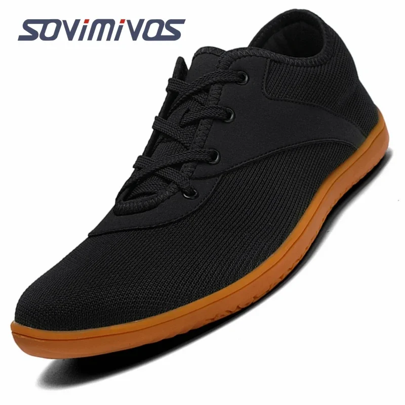 Wide Toe Box Running Sneakers - Mens Barefoot Shoes Zero Drop Minimalist