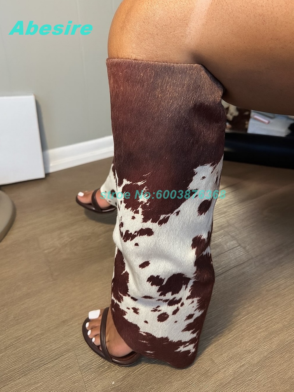 Cow Pattern Patchwork Suede Sa - đánh giá và giá Boots