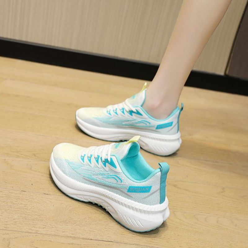 Women Knit Mesh Sneakers 2026  - đánh giá và giá Knit Fabric Lace Up Sneakers
