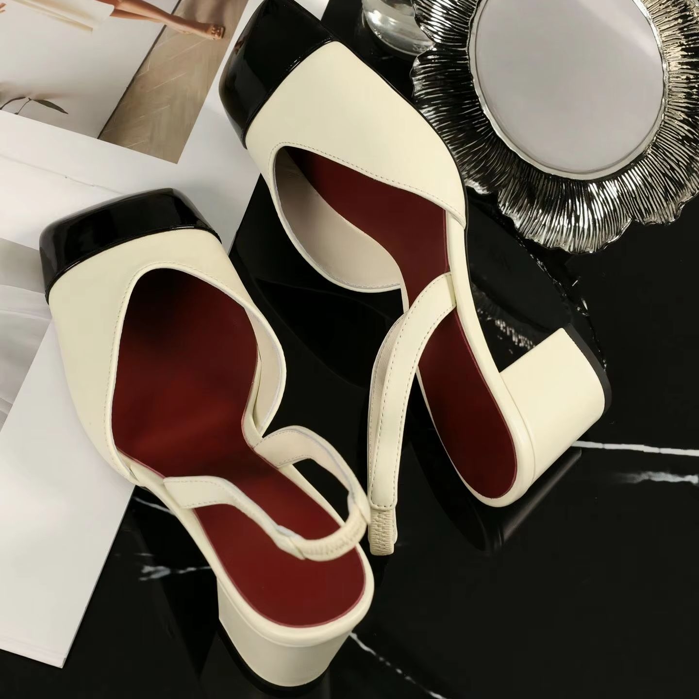 Women Slingback Pumps Two Tone - đánh giá và giá Sandals