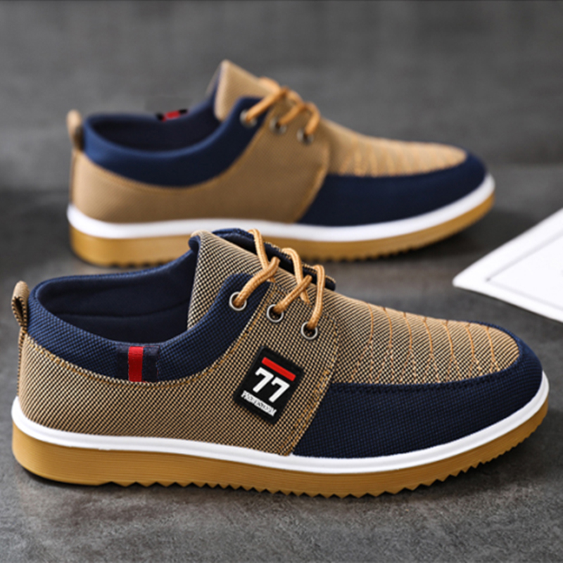 New Fashionable Trendy Men's S - đánh giá và giá Knit Fabric Lace Up Sneakers