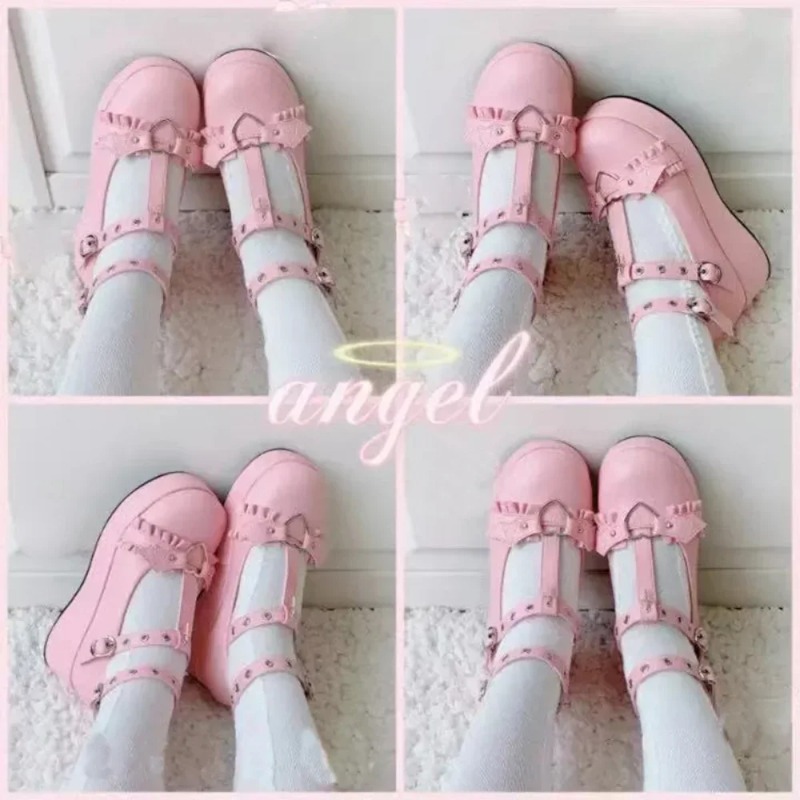 New Sweet Heart Buckle Wedges  - đánh giá và giá Boots