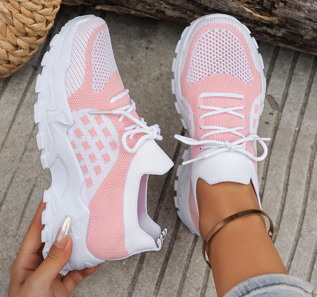 Women's Breathable Knit Mesh S - đánh giá và giá Knit Fabric Lace Up Sneakers