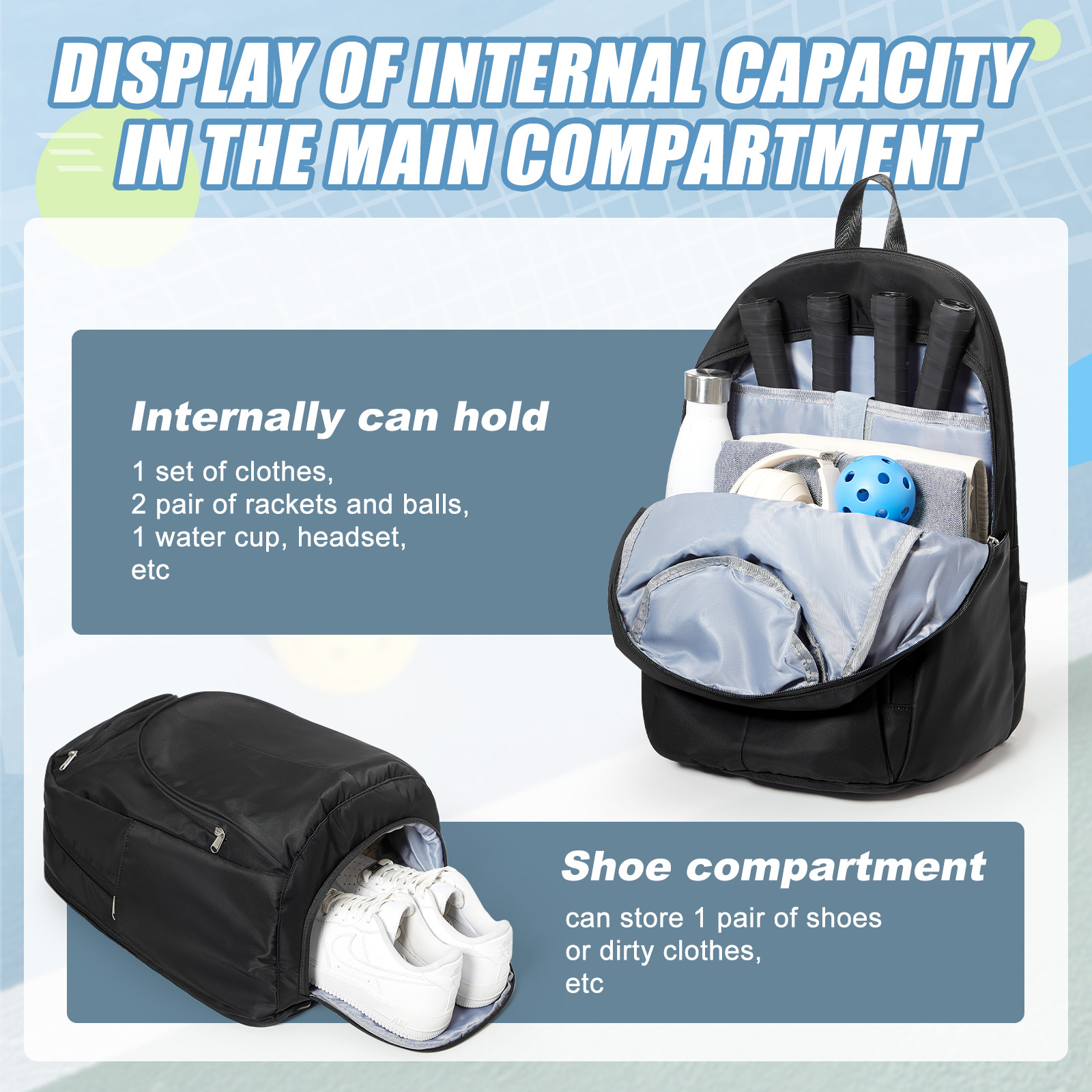 Tennis Bag Tennis Backpack 2 R - đánh giá và giá Men'S Shoes