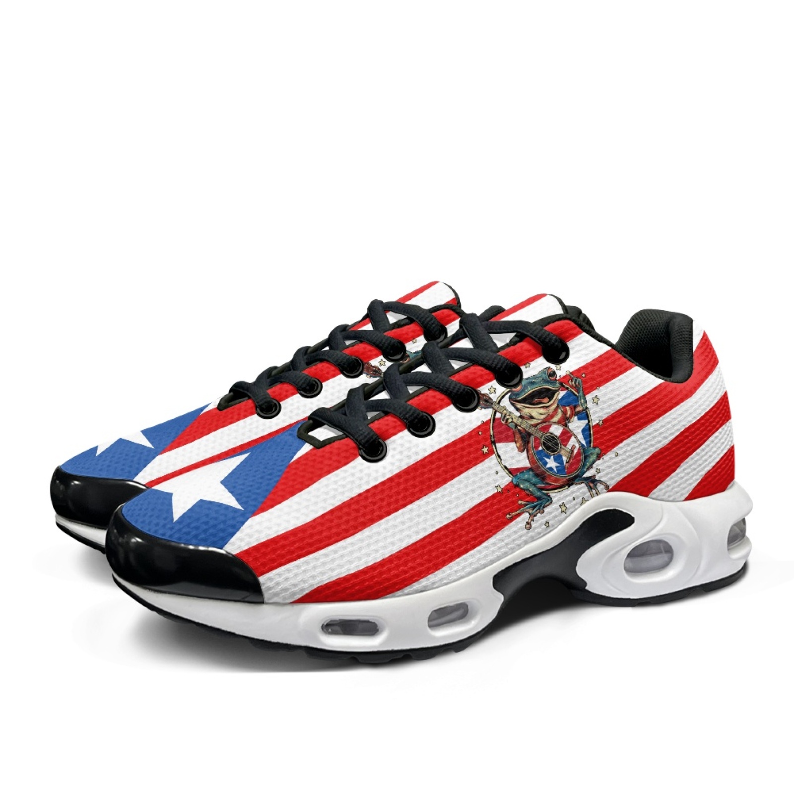 PENSTROLL Red White Blue Star  - đánh giá và giá Air Cushion Jogger Shoes Men