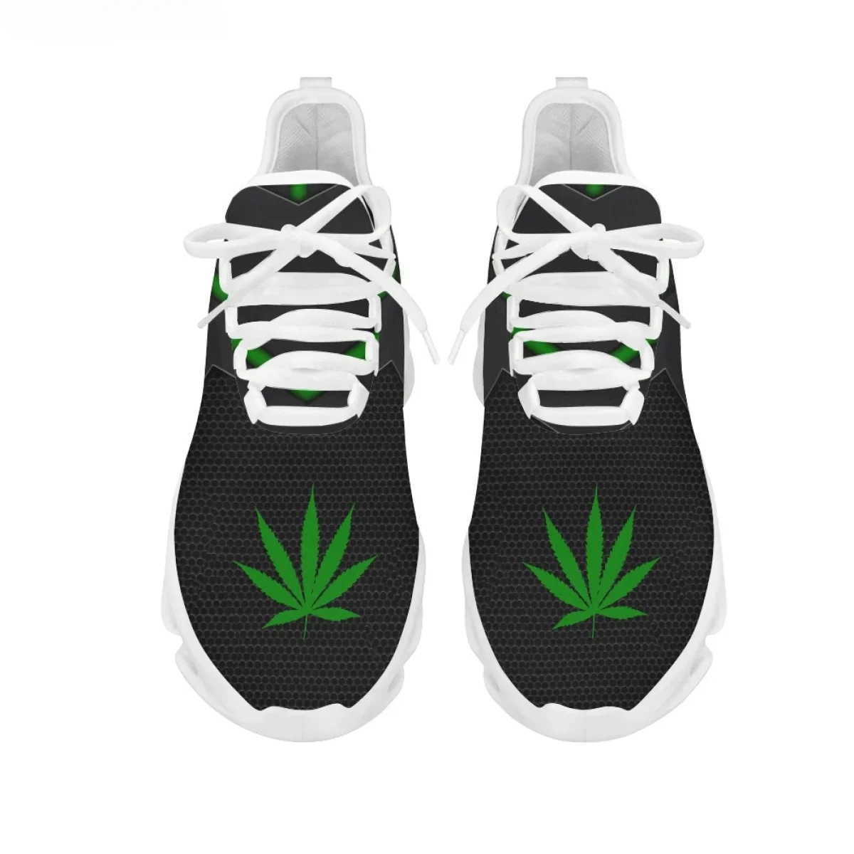Green Weed Leaves Printing Ath - đánh giá và giá Breathable Mesh Athletic Shoes