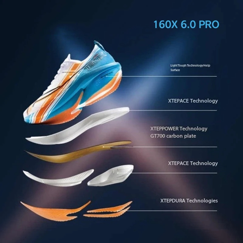 Xtep 160X 6.5 PRO Running Shoe - đánh giá và giá Carbon Plate Marathon Racing Shoes