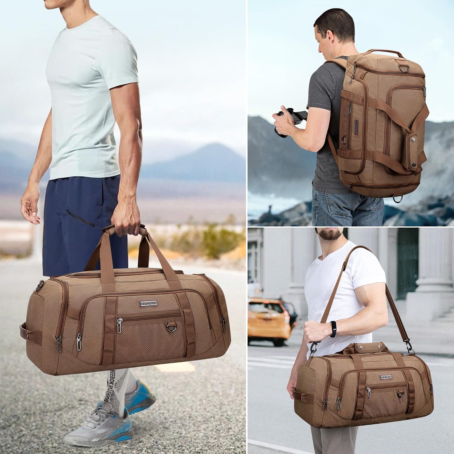 Canvas Duffle Bag for Men 3 in - đánh giá và giá Men'S Shoes