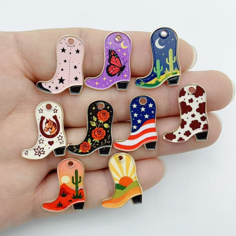 10pcs National Flag Cow Patter - đánh giá và giá Boots
