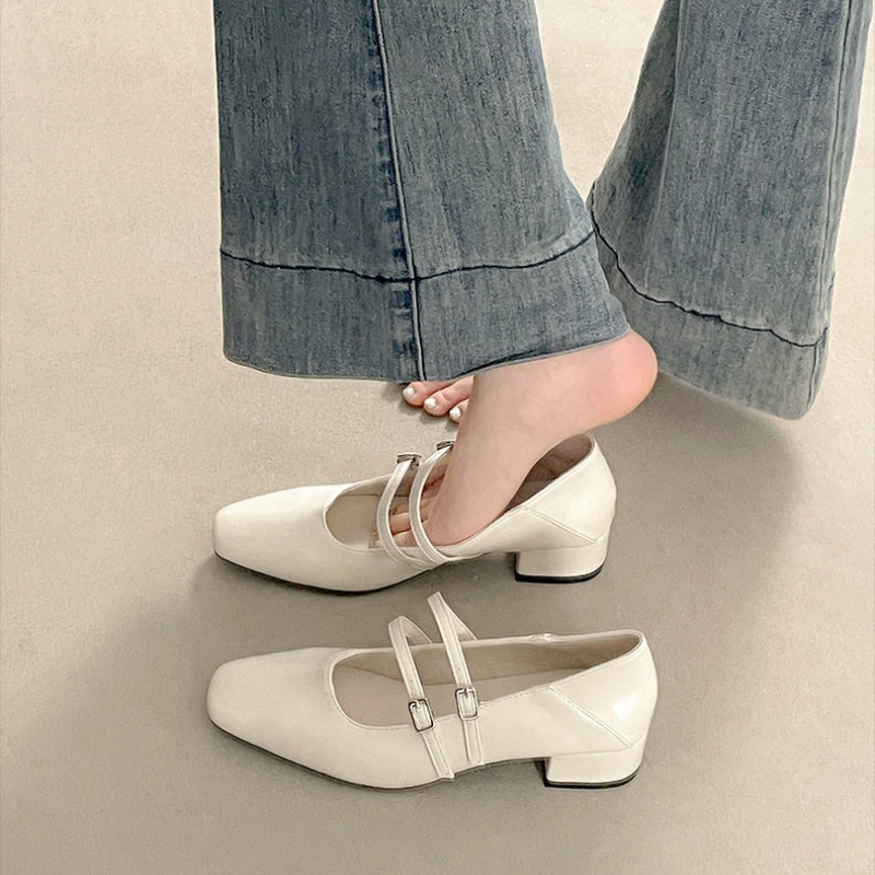 Square Toe Low Heel Women Silv - đánh giá và giá Heels
