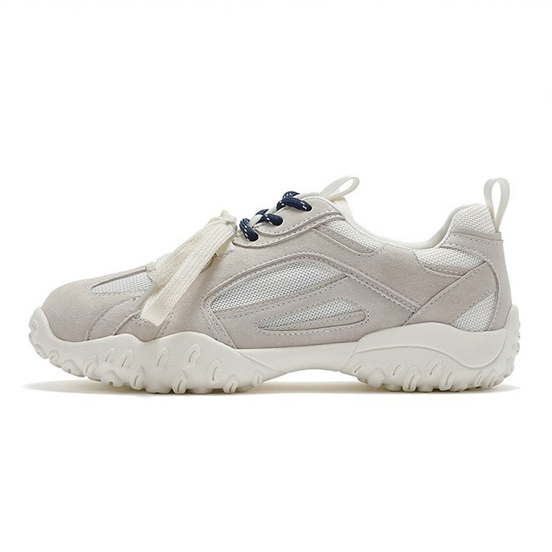 Women Sneakers Vintage Leather - đánh giá và giá Knit Fabric Lace Up Sneakers