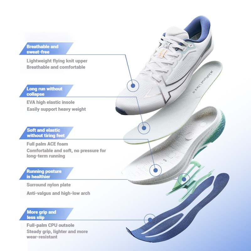 Xtep 2000km Plus Running Shoes - đánh giá và giá Reflective Night Running Shoes