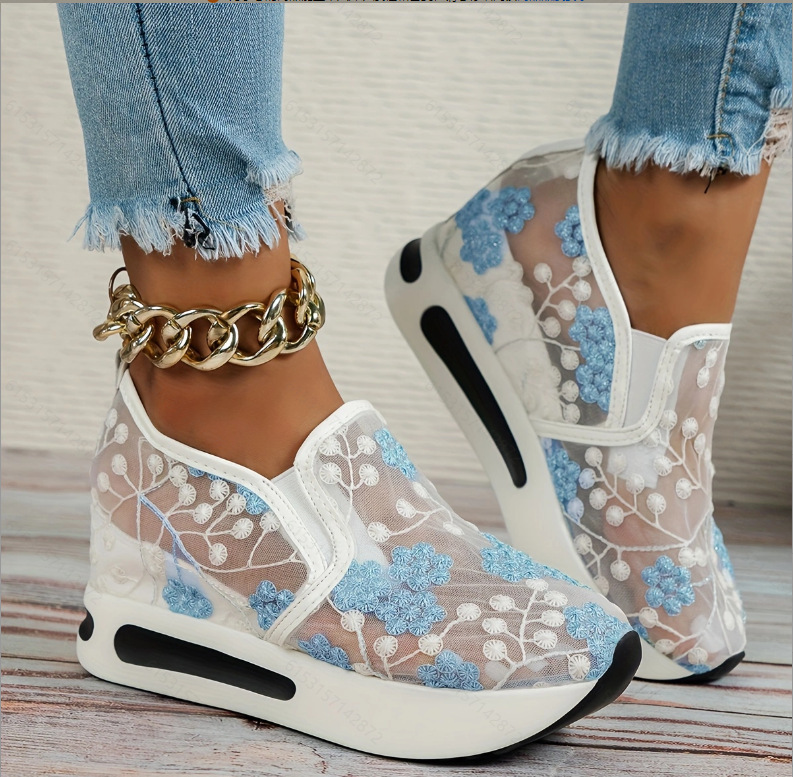 Lace Flats Platform Women Spor - đánh giá và giá Breathable Mesh Athletic Shoes
